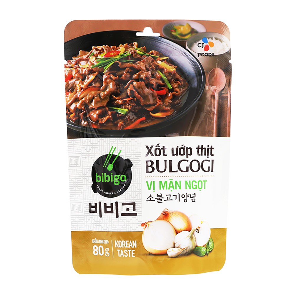 [Mã 66FMCGSALE hoàn 8% đơn 500K] Xốt Ướp Thịt Bulgogi Vị Mặn Ngọt 80gr