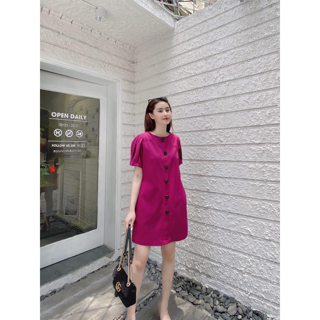 Đầm suông tay bồng dáng cực xinh Hamistore V300