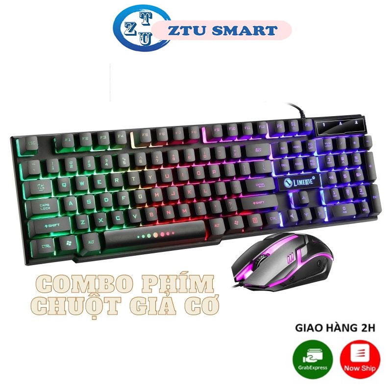 Combo bàn phím chuột giả cơ ZTU SMART GTX hiệu ứng ánh sáng đầy màu sắc