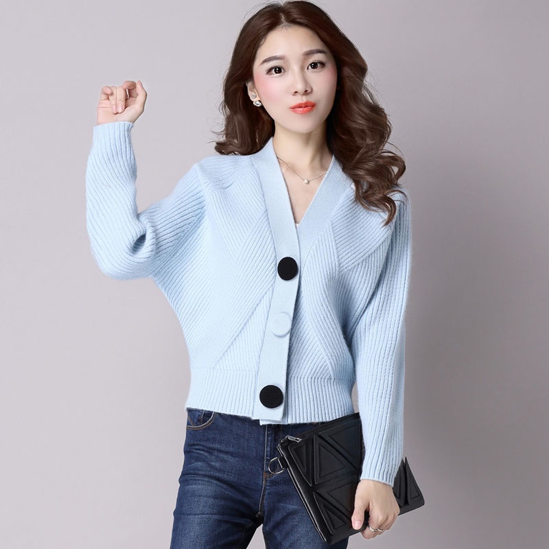 Áo Choàng Cardigan Dệt Kim Dáng Ngắn Thời Trang Thu Đông Hàng Mới Dành Cho Bạn Nữ 2021