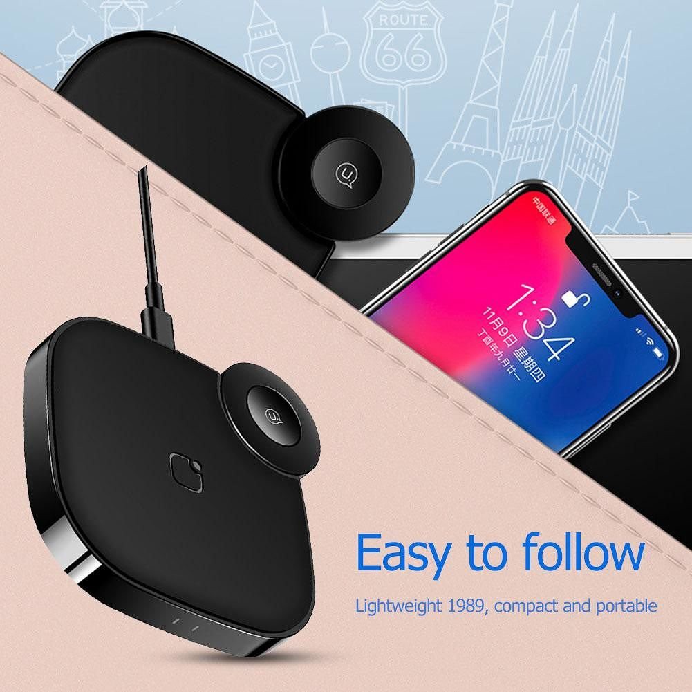 Bộ sạc không dây cho Apple Watch, iPhone, điện thoại USAMS US-CD89 2IN1 Wireless Charger