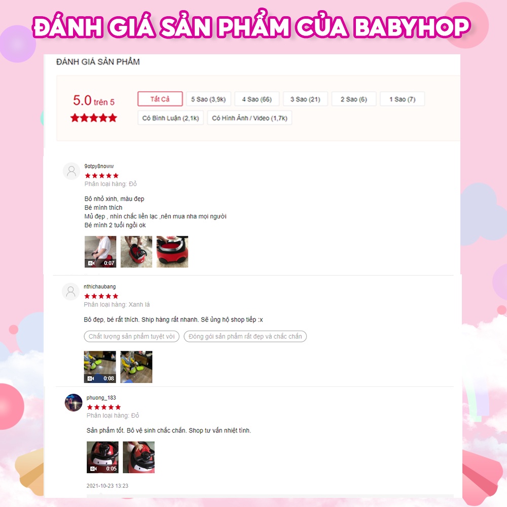 Bô vệ sinh cho bé MÔ HÌNH Ô TÔ Babyhop phù hợp với bé trai và bé gái 6 tháng đến 5 tuổi đế chống trơn trượt có vô lăng