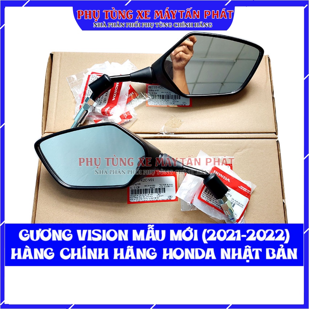 Gương Xe Máy Vision 2021-2023 Chính Hãng Honda Gắn Được Các Đời 2014-2015-2016-2017-2018-2019-2020-2021-2022