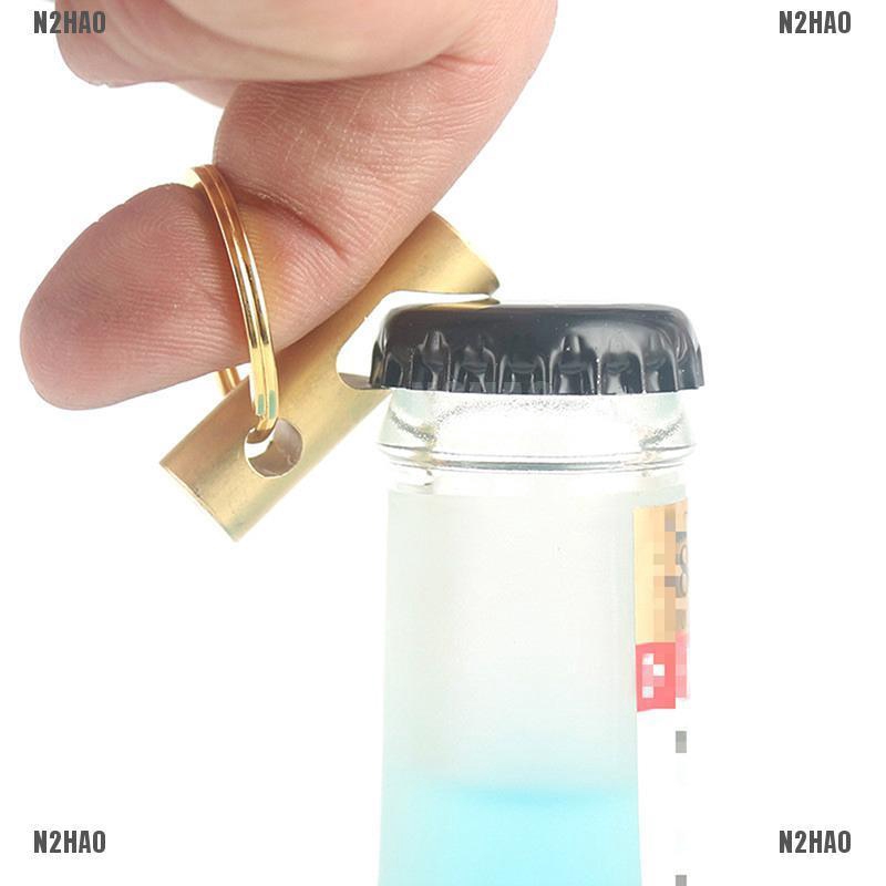 Móc khóa dụng cụ mở nắp khoén chai tiện dụng bằng đồng kích thước 3.2cm*1.0cm