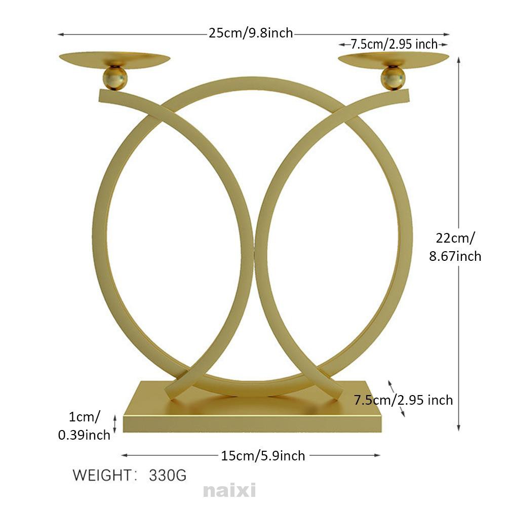 Round Living Room Bedroom Nordic Home Decor Metal Wedding Party Dinner Table Free Standing Modern Simple Candle Holder