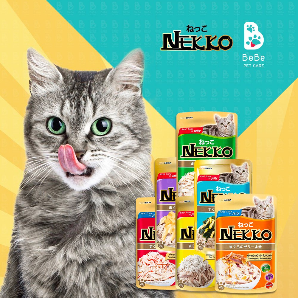 [Combo 10 - 12 Gói] Pate NEKKO Nhiều Vị Cho Mèo Lớn &amp; Mèo Con - Hàng Nội Địa Thái