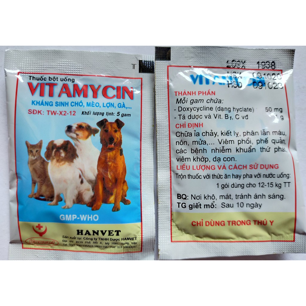 VITAMYCIN 5g  Chuyên dùng cho chó, mèo