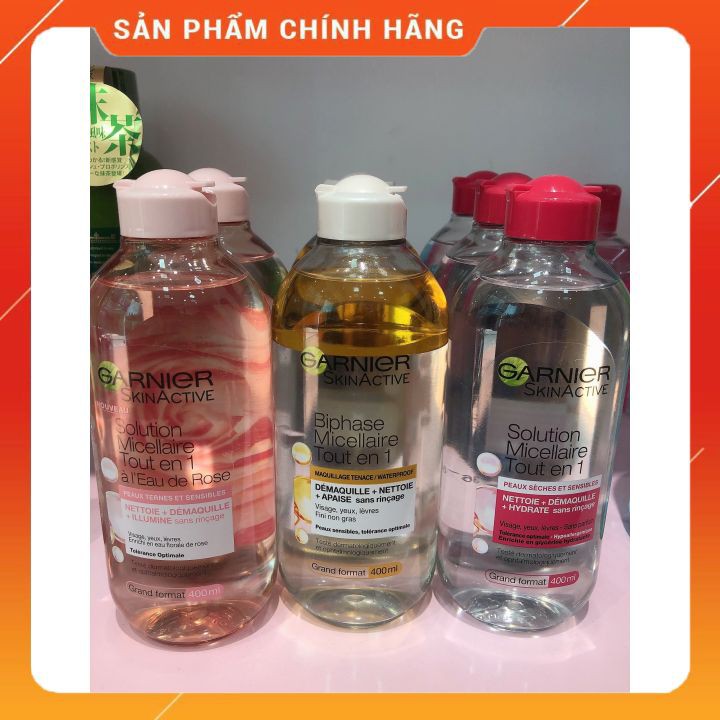Nước Tẩy Trang GARNIER Pháp 400ml làm sạch lớp trang điểm, dịu nhẹ không khô da | BigBuy360 - bigbuy360.vn