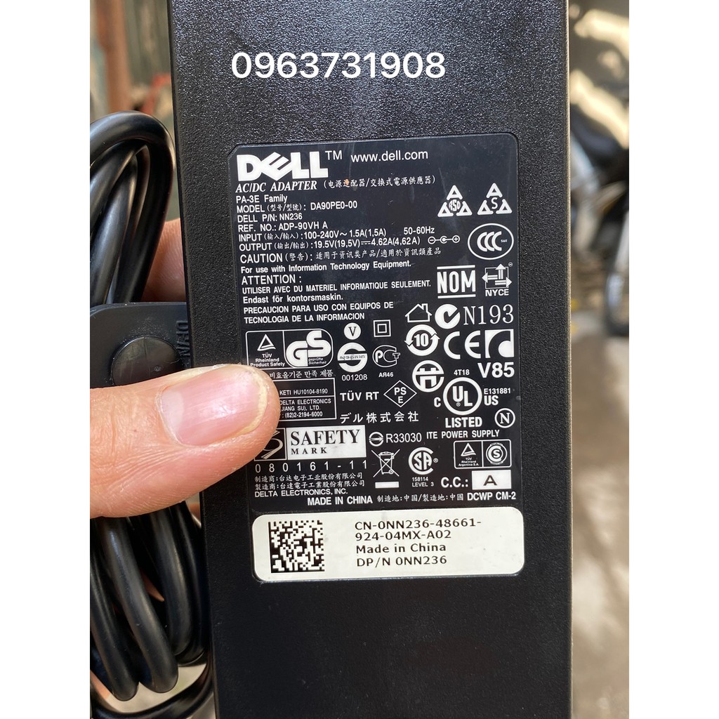 Sạc laptop Dell Latitude E7440 E7240 zin tháo máy