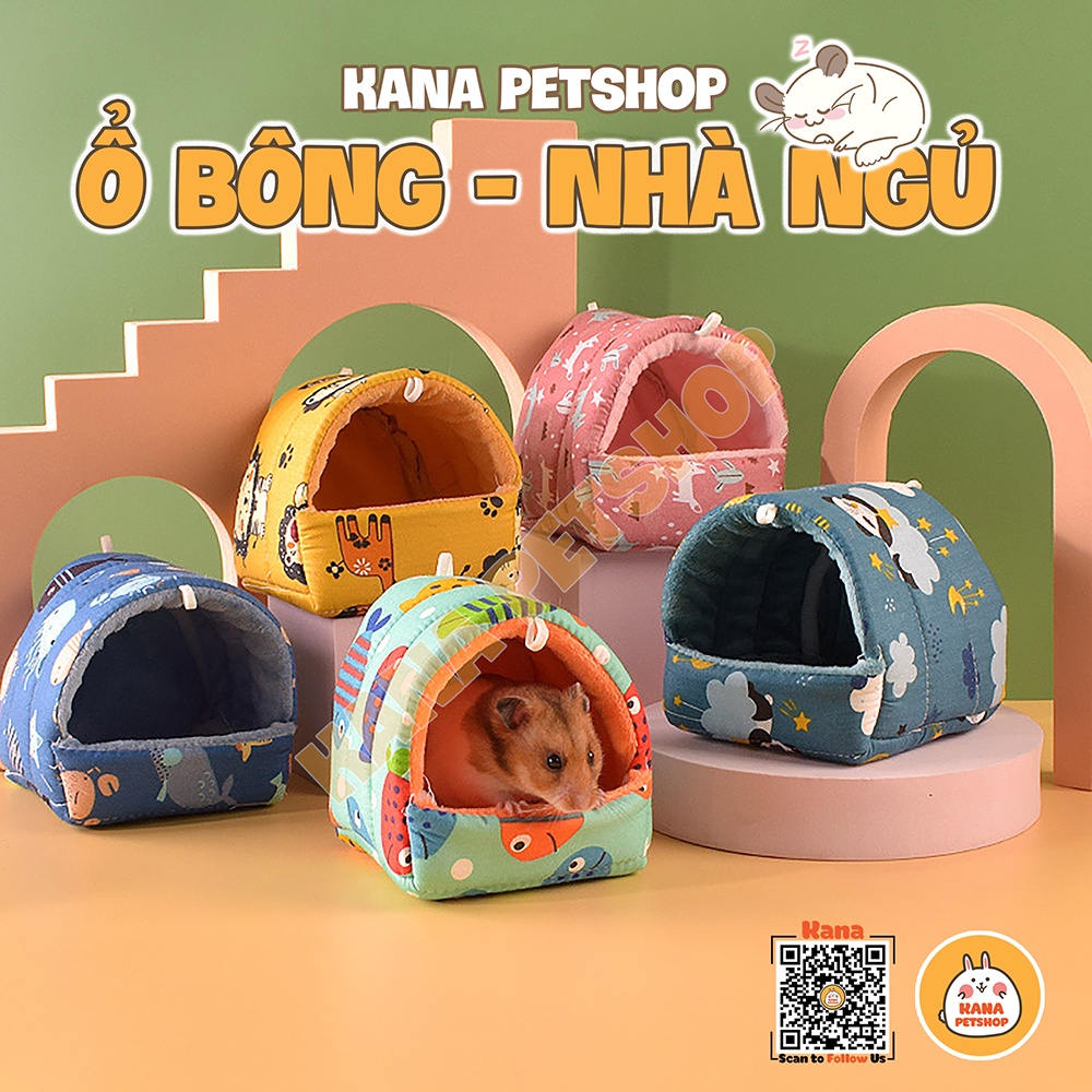 Nhà Ngủ Trú Ẩn FREESHIP Ổ Bông Ấm Áp Mềm Mại Cho Hamster, Sóc Bay , Sóc Bông , Nhím ....