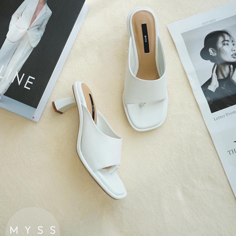 Giày guốc nữ khoét eo phối gót ngựa 5 cm cao cấp thời trang MYSS - SU161