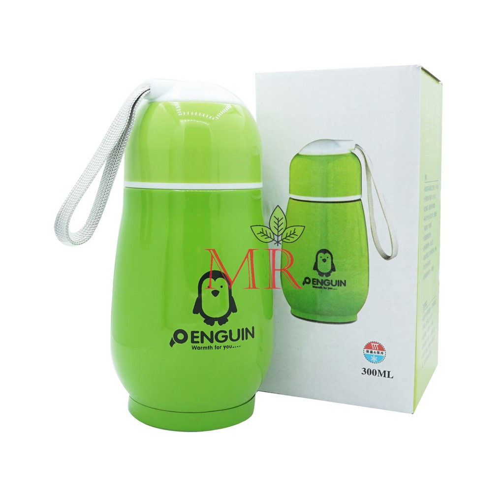 Bình Nước Giữ Nhiệt 300ml E-5 Hình Chim Cánh Cụt Đáng Yêu Thermos