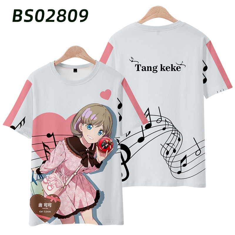 Áo Thun Tay Ngắn In Hình Nhóm Nhạc Ngôi Sao Liella Tang Cocora Chisadu Merchandise