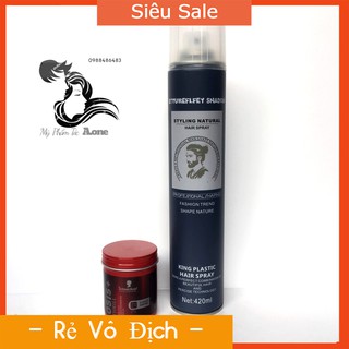 Combo gôm xịt tóc butterfly shadow 420ml-giư nếp cục tốt + sáp vuốt tóc osis thrill