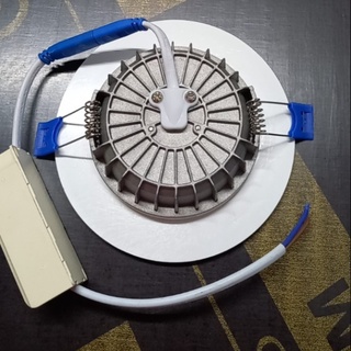 D04 Đèn Led âm Trần 7W 3 chế độ  Đế đúc, Đèn âm Trần mặt trắng trang trí trần thạch cao