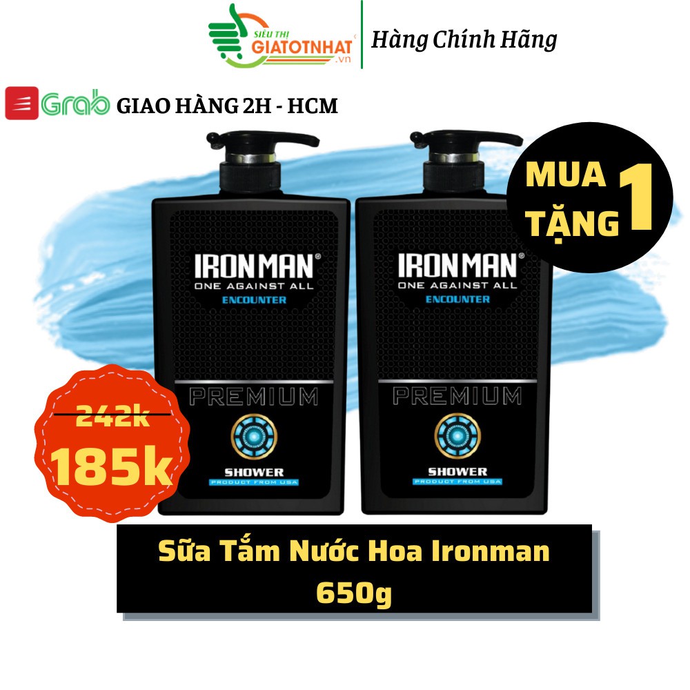 Sữa tắm hương nước hoa nam dành cho da nhờn mụn Ironman Encounter 650g(Combo 2 chai)