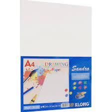 Giấy vẽ A4 Kiong tập 20 tờ giấy vẽ màu chì than, bút sáp, màu nước 100gsm