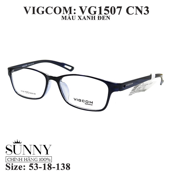 VG1507 nhiều màu - gọng kính Vigcom chính hãng, thiết kế dễ đeo bảo vệ mắt