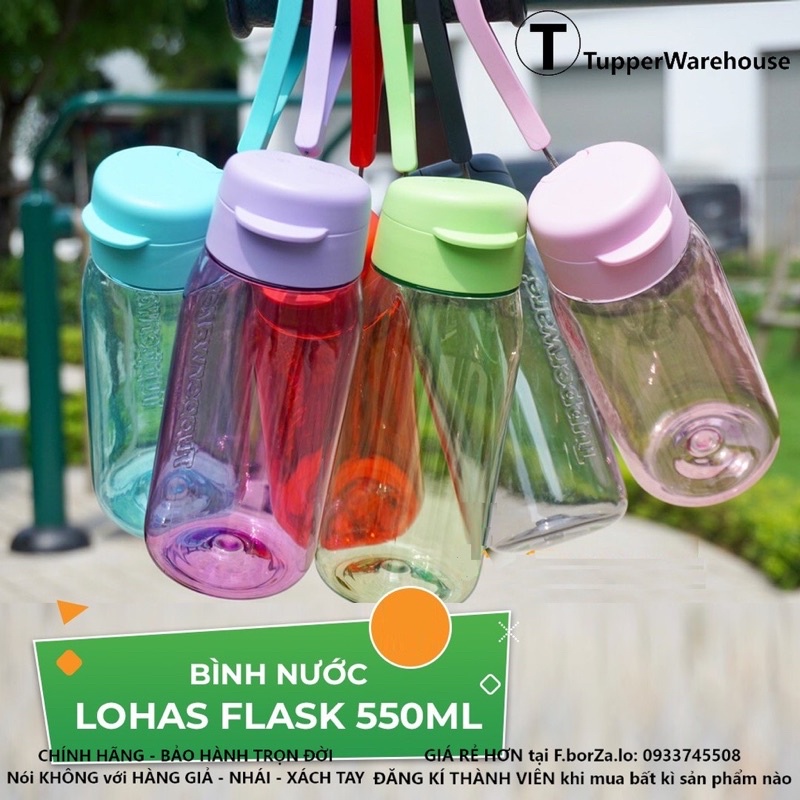 Bình nước cao cấp Lohas 550ml đủ màu