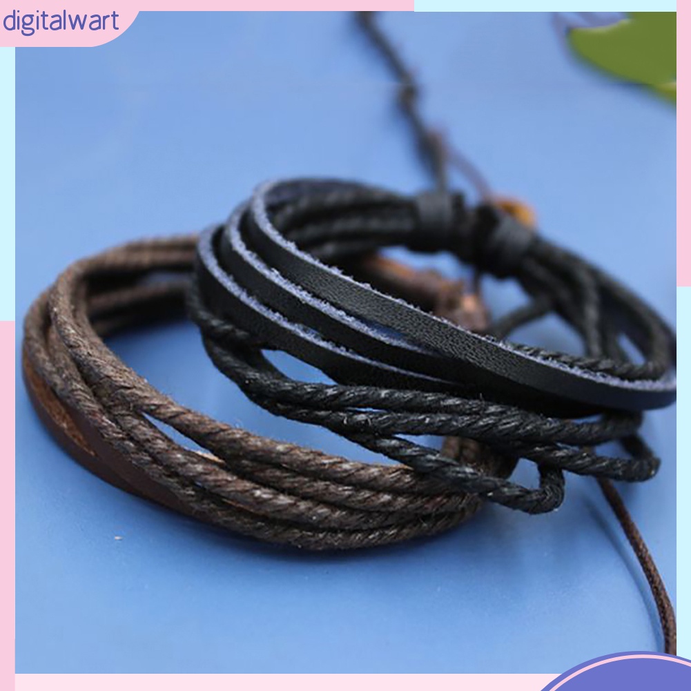 Vòng tay giả da nhiều lớp cá tính độc đáo dành cho nam và nữ