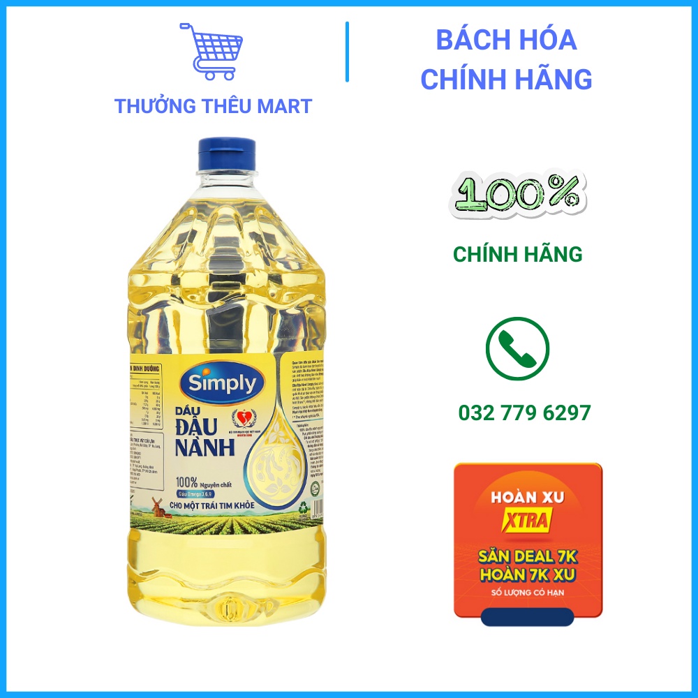 Dầu đậu nành Simply can 2 lít