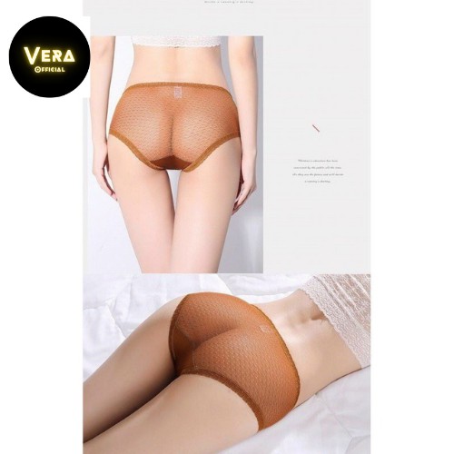 Quần lót nữ lụa lạnh pha ren lưới sang chảnh, quyến rũ, Quần lót kháng khuẩn an toàn cho da_QS190 | BigBuy360 - bigbuy360.vn