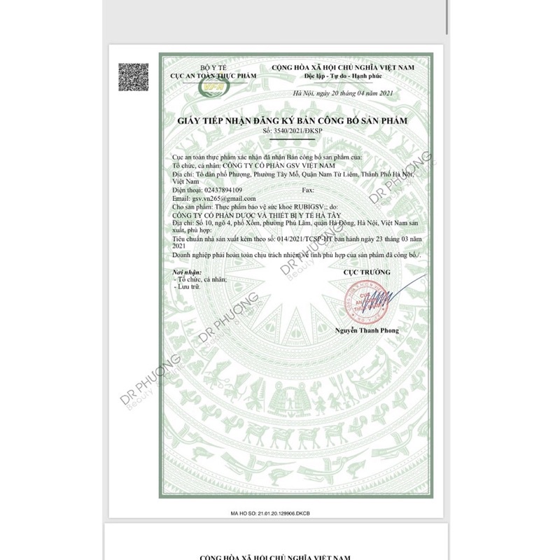 RUBY GSV Viên uống hỗ trợ làm đẹp da | Thế Giới Skin Care