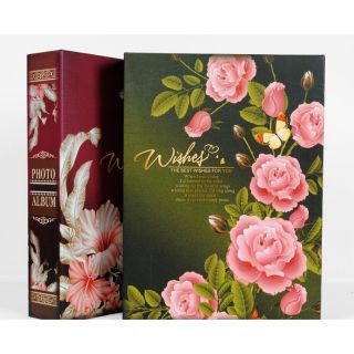 Album ảnh 13x18 bìa hoa to có vỏ hộp sang trọng chứa 200 ảnh
