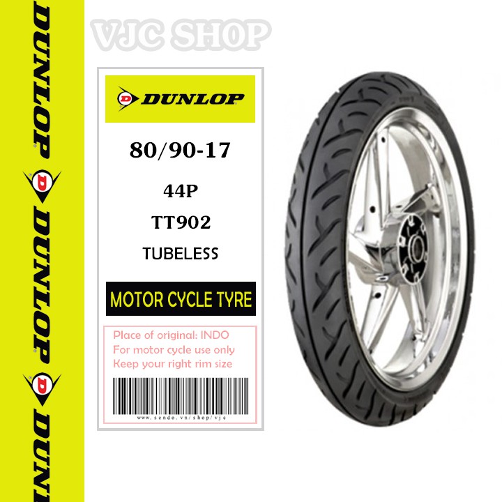 Vỏ xe máy Dunlop TT902 80/90-17 MC 44P TL