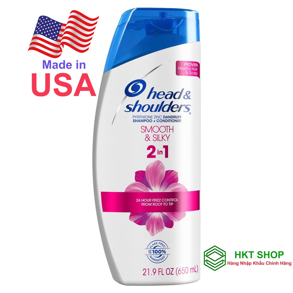 [USA] Dầu gội và xả Head&Shoulders 2in1 Smooth & Silky 650ml (Suôn mượt) Giá Tốt