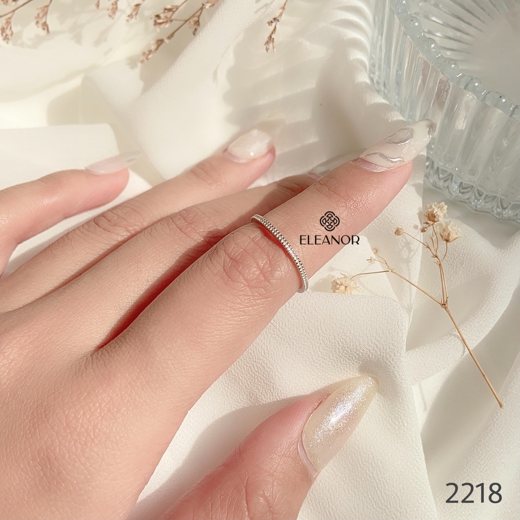 Nhẫn Bạc Eleanor Accessories Phong Cách Retro Đính Hạt Twiste Dễ Thương