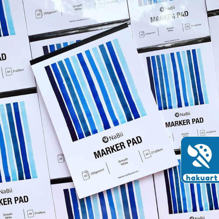 Sổ vẽ màu marker NABII Pad 250gsm gáy keo 20 tờ - Họa cụ Hakuart