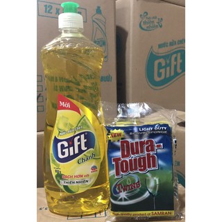 [Tặng 1 Cước rửa chén] Nước rửa chén Gift (Chanh/ Trà Chanh) 800g
