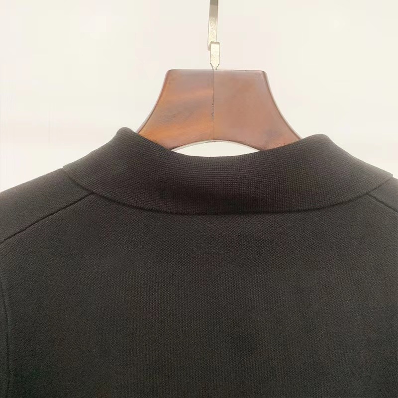 7SVT Maje 2022 summer new short-sleeved polo collar elegant short-sleeved knitted niche top for women