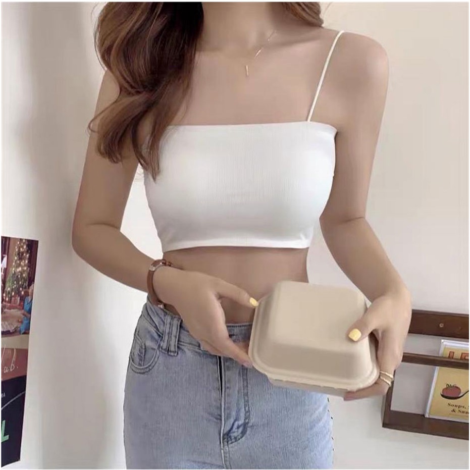 Áo ngực bra quây nữ đúc su bản to thể thao nâng ngực -  Áo lót bralette tập gym coton mềm không gọng mút mỏng YLY201
