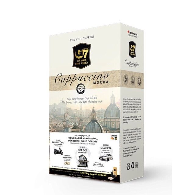 Hộp cafe G7 capuchino vị Mocha 216gr