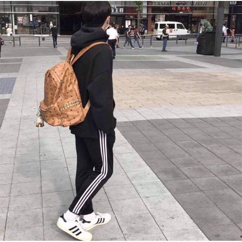 quần 3 sọc suôn unisex nam nữ vải nỉ cotton cao cấp form đẹp - 3 line striped pants | BigBuy360 - bigbuy360.vn