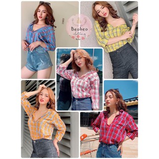 [Ảnh thật] Áo sơ mi oversize kẻ sọc nhiều màu ulzzang