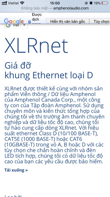 Jack rắc tín hiệu âm mạng chuẩn cat 5 và cat 6 hàng cao cấp nhập khẩu hãng Amphenol