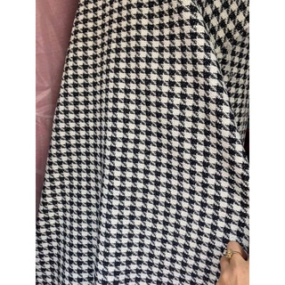vải dạ tweed én đen