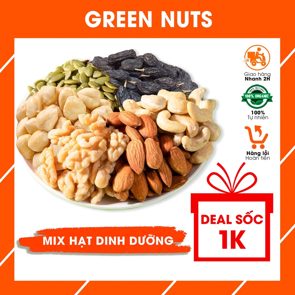 Hạt Mix Dinh Dưỡng sấy 6 vị ăn kiêng ăn vặt giảm cân/hạt dinh dưỡng ăn vặt mẹ bầu/ ăn vặt healthy lành mạnh