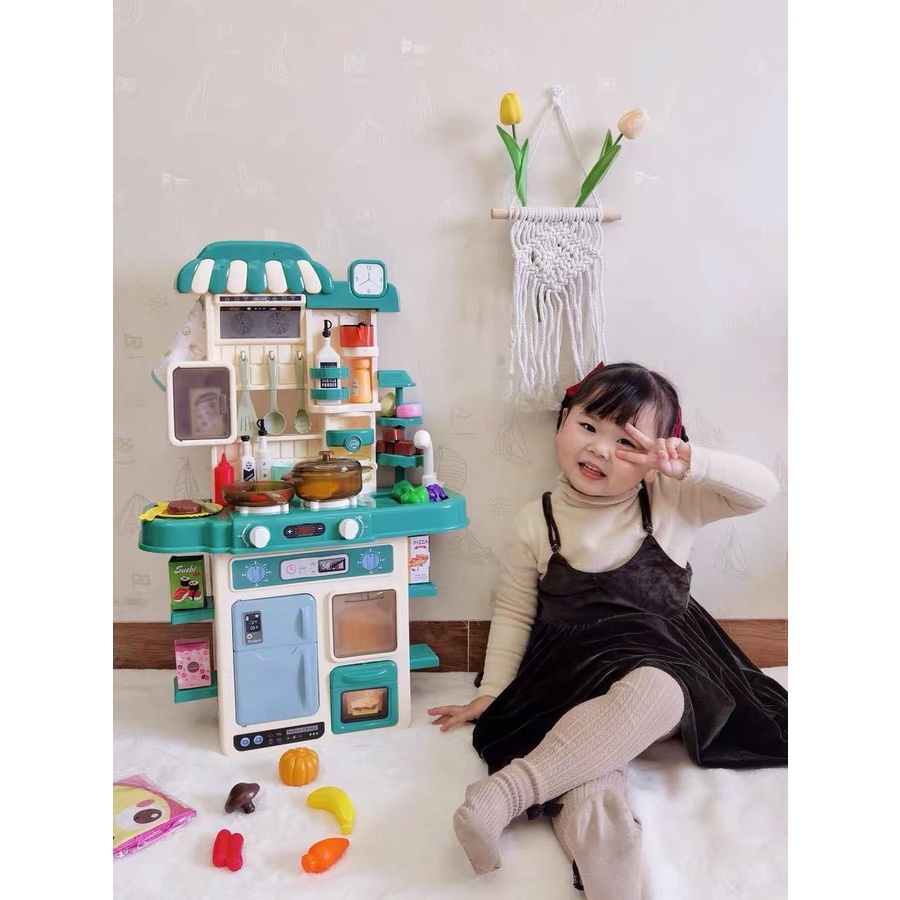 Bộ đồ chơi nấu ăn cỡ lớn cho bé, kèm hiệu ứng âm thanh, ánh sáng, vòi nước