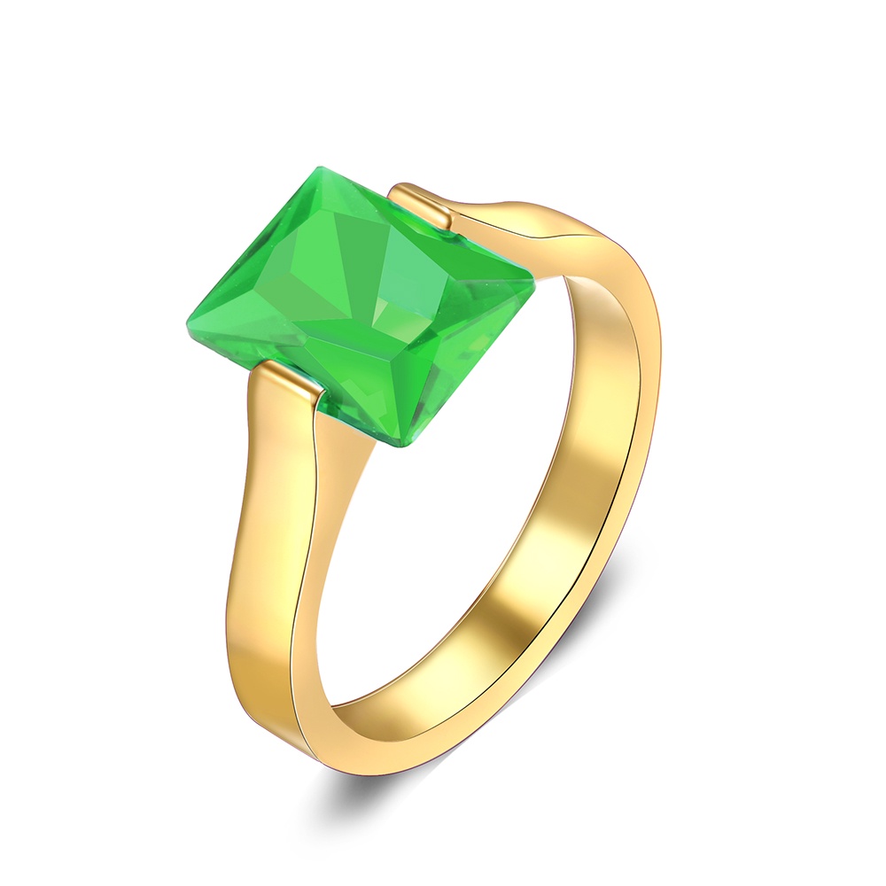 Nhẫn Cưới Thời Trang Bằng Thép Không Gỉ 2022 Đính Đá Zircon Lớn Phong Cách Cổ Điển Dành Cho Nữ