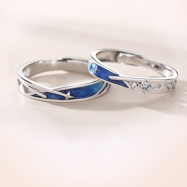 Nhẫn Đôi Nam Nữ Bạn Thân Couple Đẹp Vì Sao Và Sao Chổi Vĩnh Hằng Lucifer Store nhẫn cặp tình yêu Titan Meteor Ring