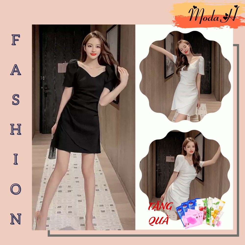Đầm Nữ Xoắn Eo Cổ V, Váy Nữ Thiết Kế Sang Chảnh Moda.H | BigBuy360 - bigbuy360.vn