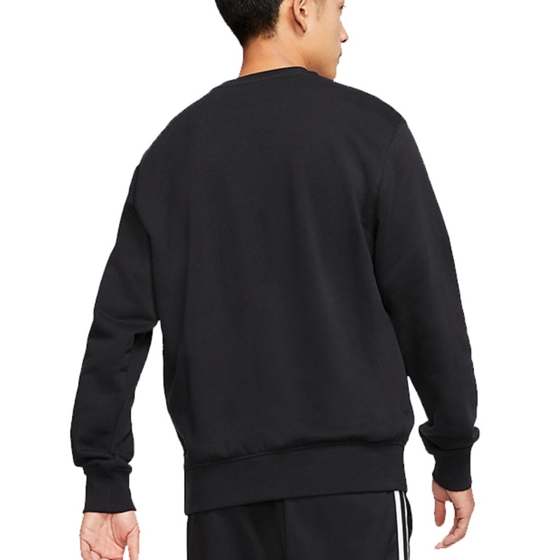 Áo Sweater Cotton Màu Đen Thêu Logo Thời Trang Thể Thao Cho Cặp Đôi