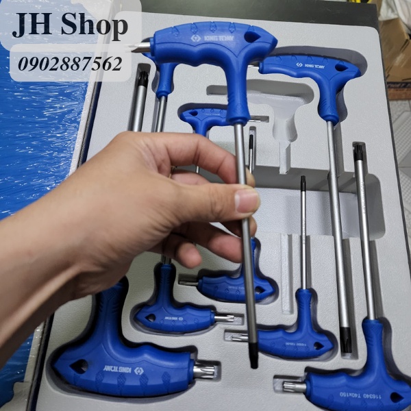 T10-T50 Bộ lục giác đầu bông chữ T 9 chi tiết Kingtony 22309TR