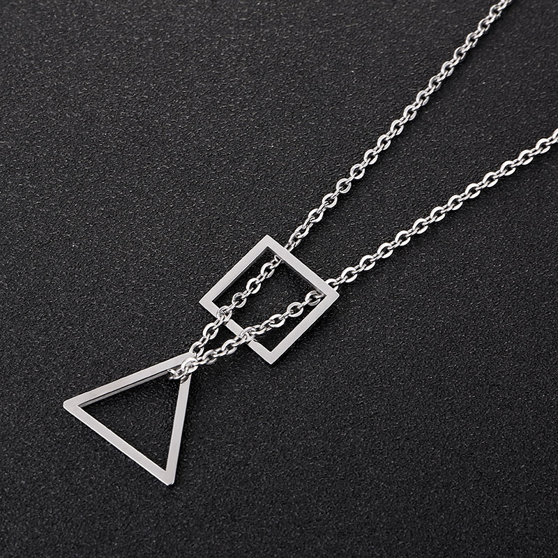 Dây Chuyền Mặt Hình Tam Giác Cá Tính Cho Nam Và Nữ MAYEBE LAVEND