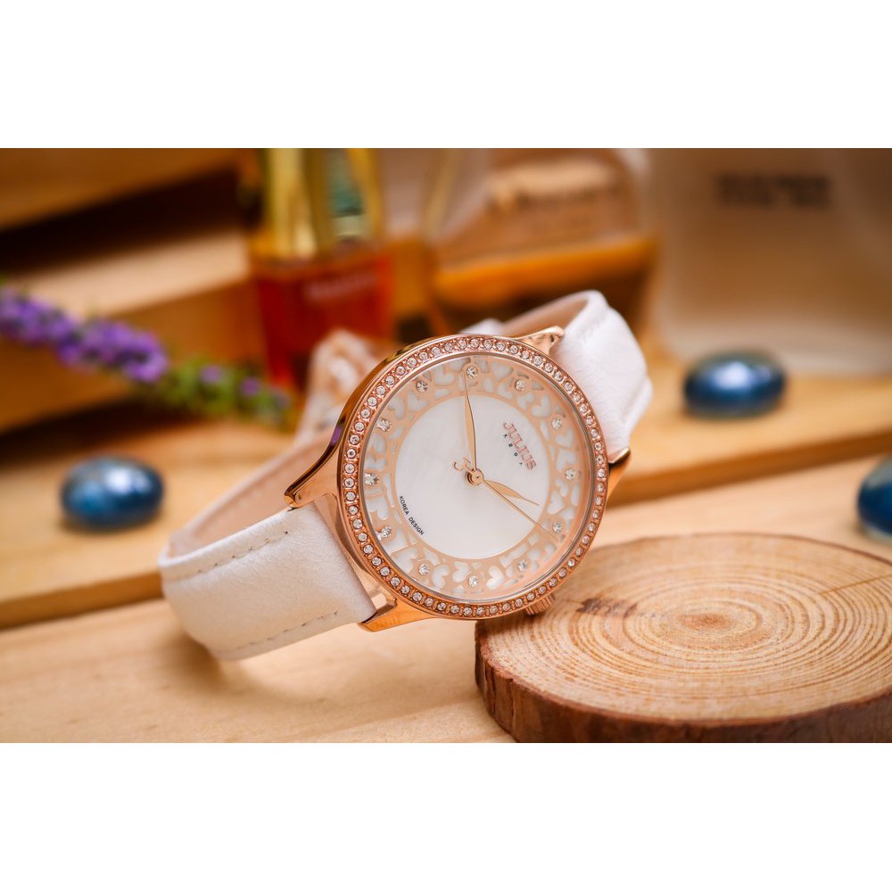 Đồng hồ nữ JULIUS JA852 dây da trắng | Julius Official | BigBuy360 - bigbuy360.vn