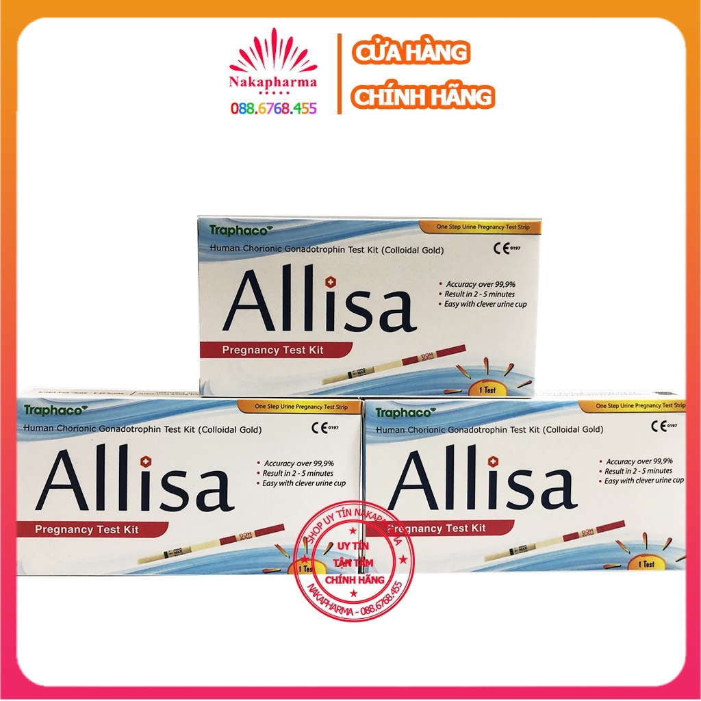 Que thử thai nhanh Allisa Traphaco - Test thai nhanh HCG - Test thai Alisa